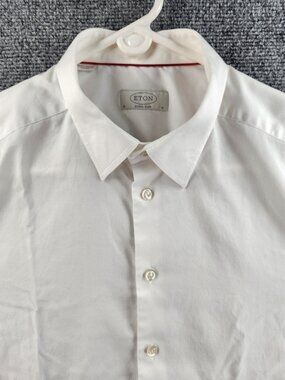 Eton 16 Romania Super Slim White Shirt Premium Work Button Up Men Long Sleeve